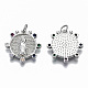 Brass Micro Pave Colorful Cubic Zirconia Pendants(KK-S061-38P-NR)-2