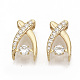 Brass Micro Pave Clear Cubic Zirconia Charms(ZIRC-T011-19G-NF)-1