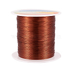 Round Copper Beading Wire for Jewelry Making, Long-Lasting Plated, Saddle Brown, 28 Gauge(0.3mm), about 236.22 Feet(72m)/roll(YS-TAC0004-0.3mm-05)