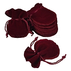 20Pcs Velvet Bags, Calabash Shape Drawstring Jewelry Pouches, Medium Violet Red, 9x7cm(TP-YW0001-04A)