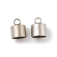 201 Stainless Steel Cord End, Columnar, Stainless Steel Color, 13x10mm, Hole: 3mm, Inner Diameter: 9mm(STAS-L280-11P)