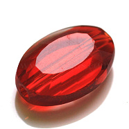 Imitation Austrian Crystal Beads, Grade AAA, K9 Glass, Faceted, Oval, Red, 13x10x5mm, Hole: 0.9~1mm(SWAR-F072-13x10mm-06)