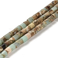 Natural Aqua Terra Jasper Beads Strands, Column, 4x4mm, Hole: 0.9mm, about 100pcs/strand, 15.94 inch(40.5cm)(G-F765-F03-01)