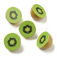 Fruit Opaque Resin Decoden Cabochons, Kiwi Fruit, 19x13.5mm(RESI-H156-01-04)