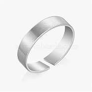 Stainless Steel Open Cuff Ring, Plain Band Ring, Stainless Steel Color, US Size 9(18.9mm)(GK9650-4)