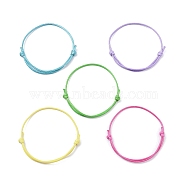 5Pcs 5 Colors Eco-Friendly Korean Waxed Polyester Cord, for Adjustable Bracelet Making, Mixed Color, Inner Diameter: 3-1/8~3-1/4 inch(7.9~8.15cm), 1pc/color(AJEW-JB01200-02)