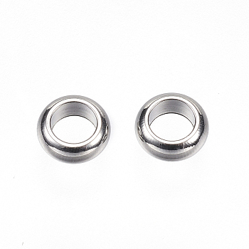 Non-Tarnish 304 Stainless Steel Spacer Beads, Ring, Stainless Steel Color, 5x2mm, Hole: 3mm