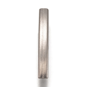 304 Stainless Steel Tube Beads, Curved Tube Beads, Stainless Steel Color, 30x6.5x4mm, Hole: 3mm
