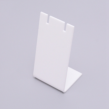 Acrylic Earring Display Frame, L-shaped, White, 1-3/8x1-3/4x3-3/8 inch(3.5x4.5x8.7cm)