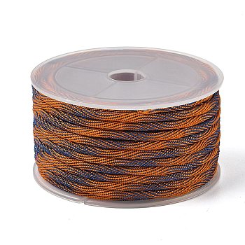 6.7M Braided Nylon Twisted Round Cord, for Rope Bracelets & Shoe Lace Cord Making, Dark Red, 4mm, about 7.33 Yards(6.7m)/Roll