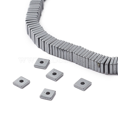 Galvanisieren unmagnetische synthetischen Hämatit heishi Perlen Stränge(G-J171A-4x4mm-03)-2