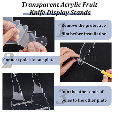 Transparent Acrylic Fruit Knife Display Stands(AJEW-WH0470-91A)-4