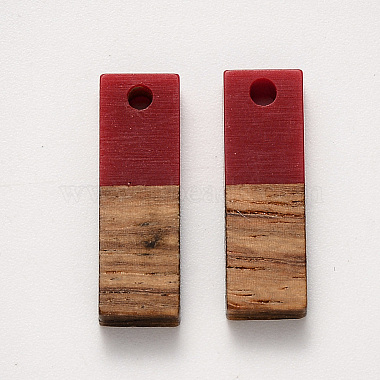 Resin & Walnut Wood Pendants(X-RESI-S358-B-79E)-2