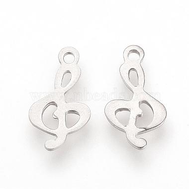 Stainless Steel Color Musical Note Stainless Steel Charms