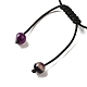 12.5mm Round Natural Purple Banded Agate(Dyed & Heated) Braided Bead Bracelets for Women Men(BJEW-C060-01X)-3