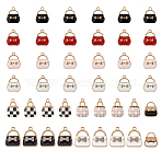 42Pcs 10 Styles Alloy Enamel Pendants, Handbag Charm, Mixed Color, 18.5~23.5x13.5~17.5x2~6mm, Hole: 1.6~8mm(ENAM-OC0001-20)