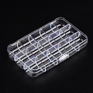 Plastic Bead Storage Containers, 15 Compartments, Rectangle, Clear, 15x9.2x2.5cm(C036Y-2)