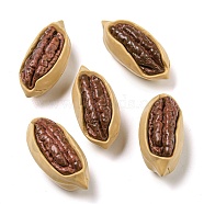 Opaque Resin Decoden Cabochons, Imitation Nut, Pecans, Coconut Brown, 39.5x18.5x17mm(RESI-H156-02-14)