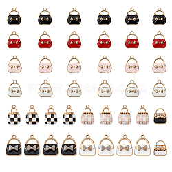 42Pcs 10 Styles Alloy Enamel Pendants, Handbag Charm, Mixed Color, 18.5~23.5x13.5~17.5x2~6mm, Hole: 1.6~8mm(ENAM-OC0001-20)