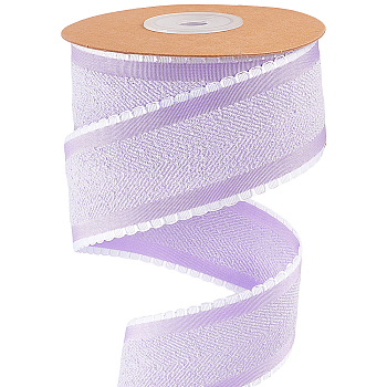 Polyester Ribbon for Sewing Decoration, Violet, 1-1/2 inch(38.5mm)