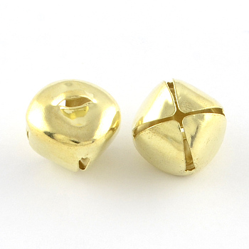 Iron Bell Charms, Golden, 7x6x6mm, Hole: 3x1mm