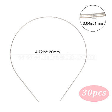 Hair Accessories Iron Hair Band Findings(OHAR-GF0001-16)-2