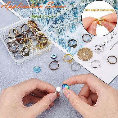 Brass Pad Ring Base Findings(EC022-M-NR)-2