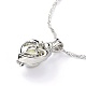 Ожерелья с подвесками в форме сердца из светящегося сплава(NJEW-F284-07A)-2