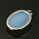 Synthetic Opalite Pendants with Alloy Finding Settings(G-E206-01P)-2