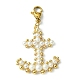 Décoration pendentif en perles de coquillage et de perles en laiton(HJEW-TA00047)-1