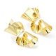 Rack Plating Brass Twist Spiral Stud Earrings for Women(EJEW-B027-25G)-1