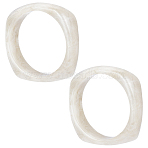2Pcs Imitation Marble Acrylic Bangle for Women, Cornsilk, Inner Diameter: 2-5/8 inch(6.8cm)(BJEW-UN0001-69B)