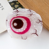 PVC Claw Hair Clips, Eye, Cerise, 47x56mm(PW-WG60645-02)