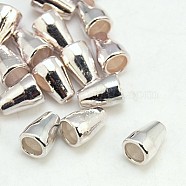 Tibetan Style Alloy Bead Cone, Cadmium Free & Nickel Free & Lead Free, Silver, 11x8mm, Hole: 2.5mm(K0PEP022)