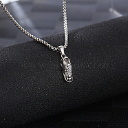 Stainless Steel Pendant Necklaces for Women, Shoes, Stainless Steel Color, 23.62 inch(60cm)(GL4256-1)