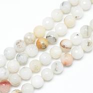 Natural Agate Bead Strands, Faceted, Round, 6mm, Hole: 1mm, about 65pcs/strand, 15.7 inch(G-R346-6mm-26)