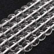 Natural Quartz Crystal Bead Strands, Round, Grade A, Clear, 10mm, Hole: 1mm, about 37pcs/strand, 14.9 inch~15.1 inch(X-G-D840-61-10mm)