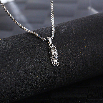 Stainless Steel Pendant Necklaces for Women, Shoes, Stainless Steel Color, 23.62 inch(60cm)