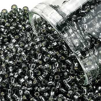 TOHO Round Seed Beads, Japanese Seed Beads, (29B) Silver Lined Gray, 11/0, 2.2mm, Hole: 0.8mm, about 50000pcs/pound