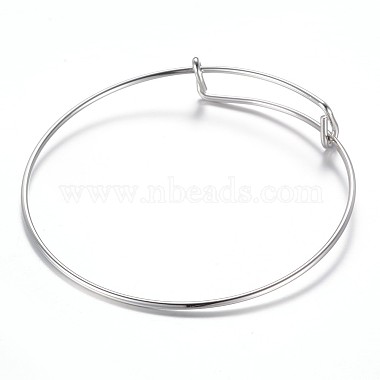Adjustable 304 Stainless Steel Expandable Bangle Making(BJEW-G515-02P)-2