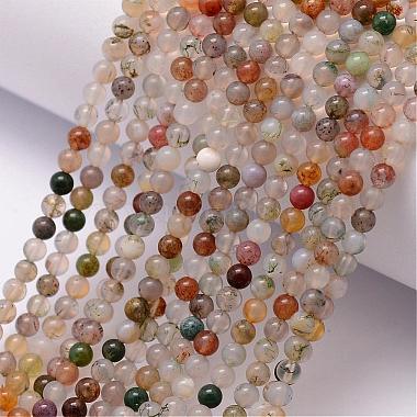 Chapelets de perle en agate indienne naturelle(G-K146-62-3mm)-2