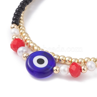 Evil Eye Multi-strand Bracelet for Girl Women(BJEW-JB07111-01)-4