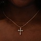 collar con colgante de cruz de circonita cúbica(ZV5438-1)-4