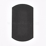 Kraft Paper Wedding Favor Gift Boxes, Pillow, Black, 6.5x9x2.5cm(X-CON-WH0037-A-10)