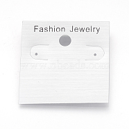 Plastic Earring Display Card, Rectangle, Gainsboro, Size: about 51mm long, 49mm wide.(BCOF-S010)