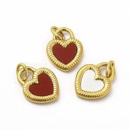 Vacuum Plating 304 Stainless Steel Acrylic Pendants, with  Shell and Jump Rings, Heart, Golden, 18x14x3mm, Hole: 2.8mm(STAS-A076-18G)