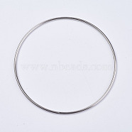 Iron Linking Rings, Platinum, 120x2.8mm(X-IFIN-WH0005-03P-12cm)