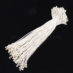 Cotton Cord with Seal Tag, Plastic Hang Tag Fasteners, Beige, 205x2mm, Seal Tag: 15x3.5mm and 11x5x4mm, about 1000pcs/bag(CDIS-T001-05B)