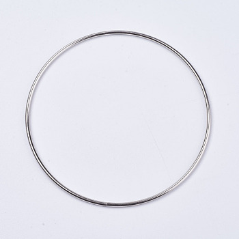 Iron Linking Rings, Platinum, 120x2.8mm