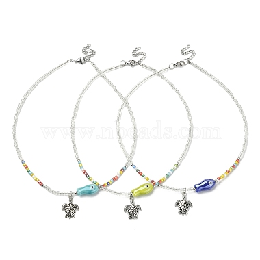 Mixed Color Tortoise Alloy Necklaces